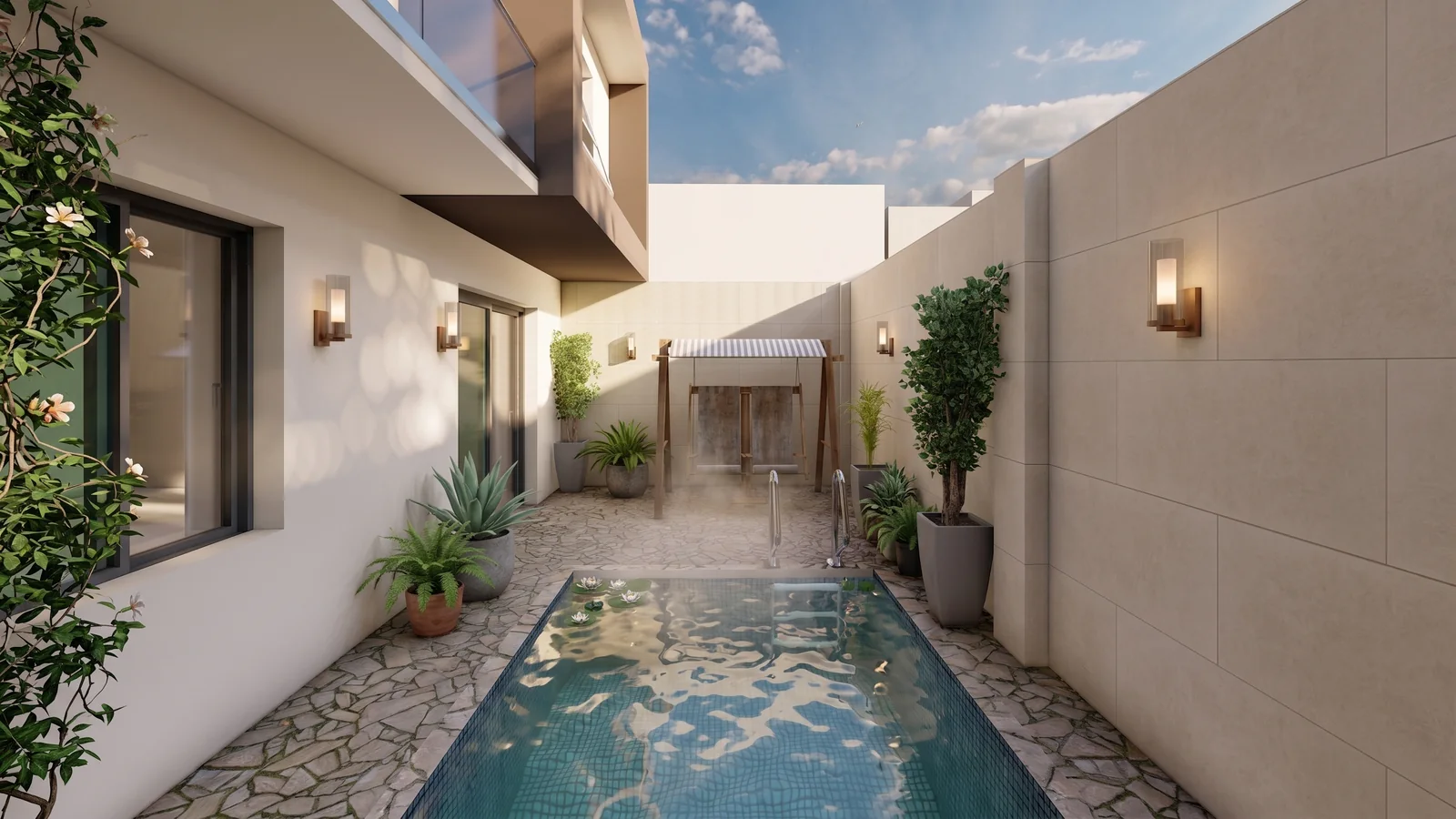 Patio & bassin